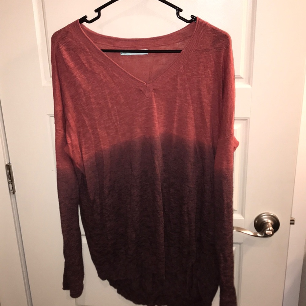 Pink ombré long sleeve
